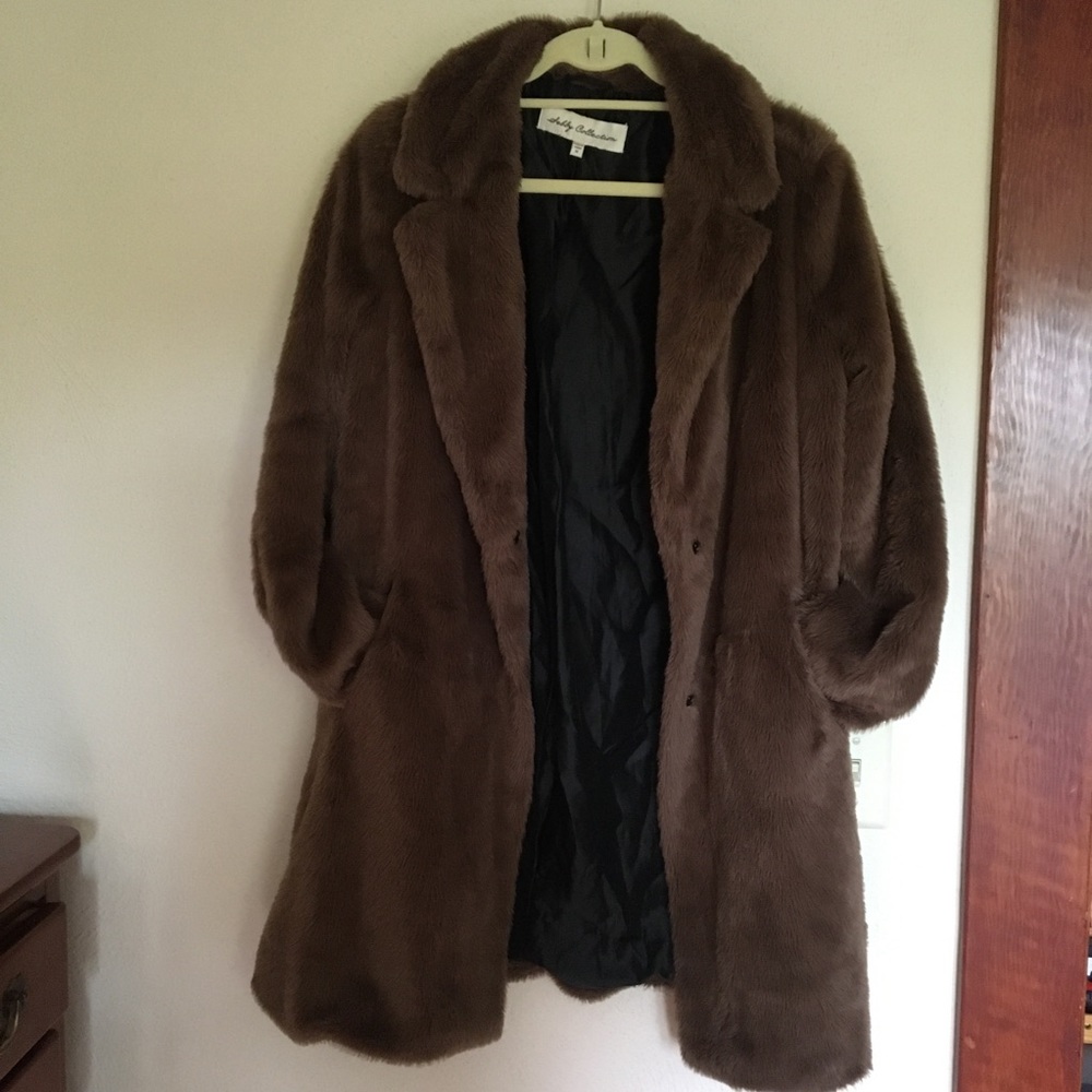 Sebby Collection Faux Fur Coat